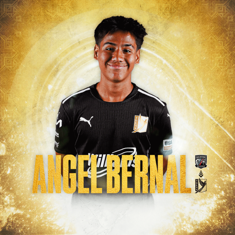 FCTulsa's tweet photo. An 𝔸ℕ𝔾𝔼𝕃 has landed in T-Town ✨

17-year-old defender Angel Bernal becomes the youngest player in franchise history to sign a professional contract with FC Tulsa! 💪

#ForTulsa