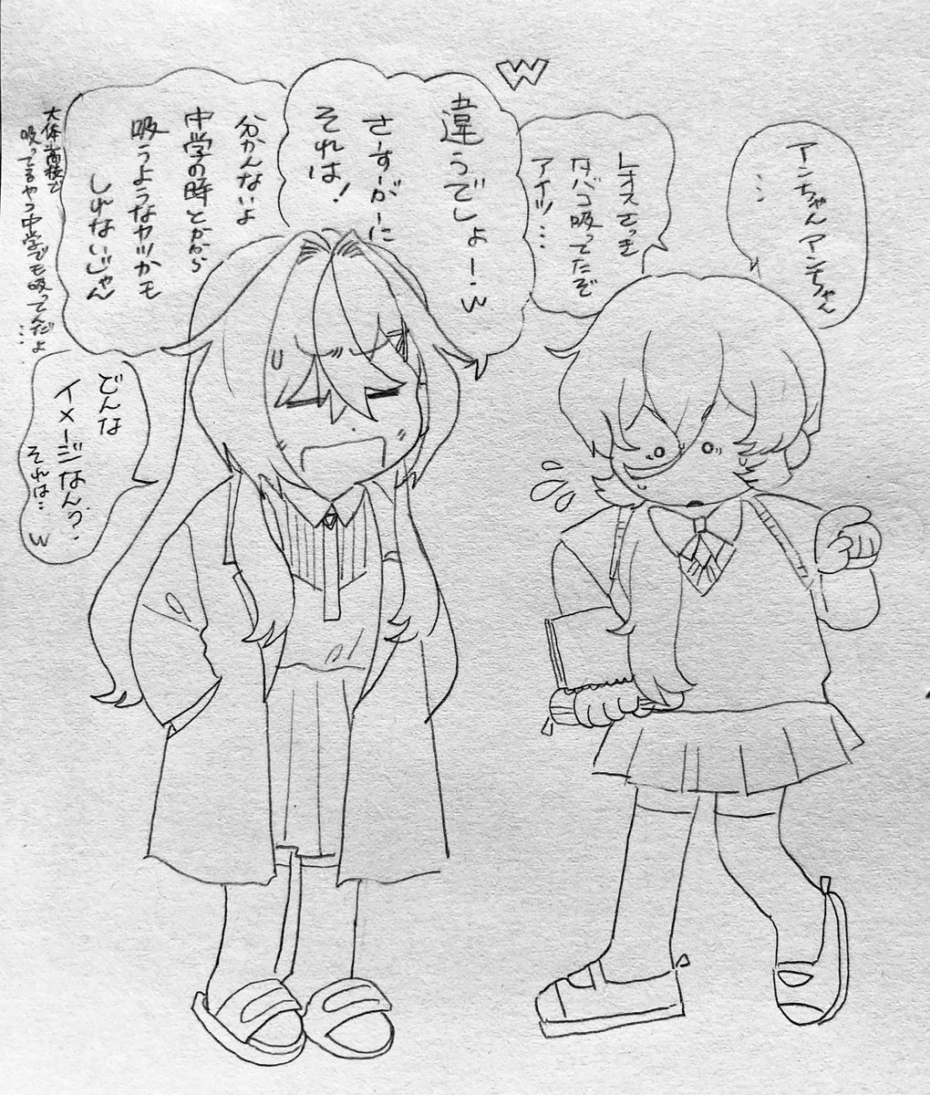 🌈個人的学パロ二次創作 捏造話 22家系図風味のらくがき 