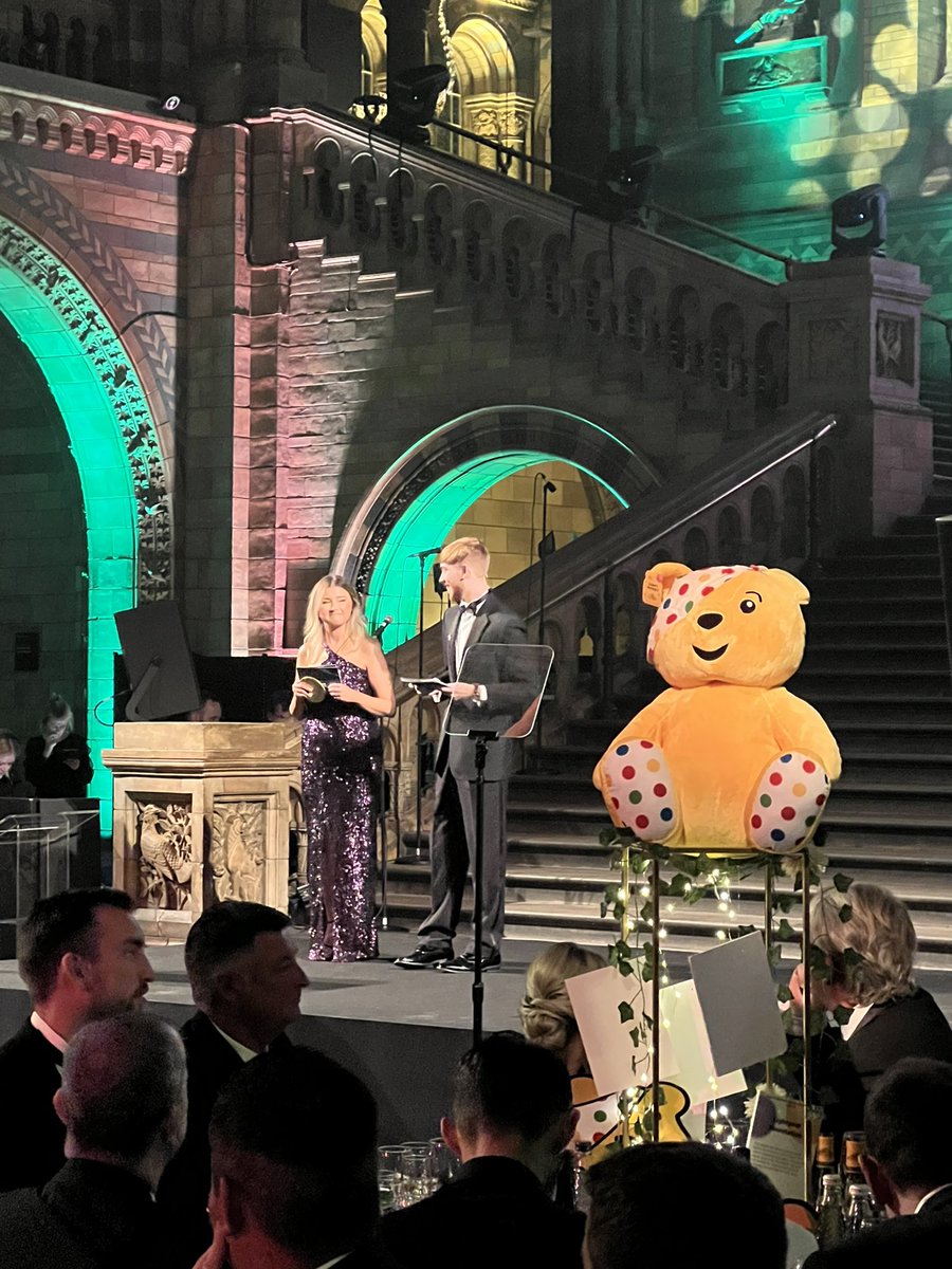 We have a special guest this evening, Joe Duffy! An inspirational young man who thrived from the support of Children In Need. Thank you so much for joining us! #EnterpriseGala2022 #bbccin #pudseybear #childreninneed