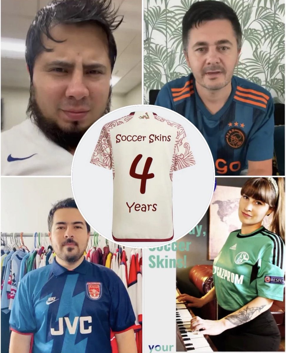 soccerskinsMT's tweet photo. ⚽️ @soccerskinsMT is turning 4️⃣ years.
This day, we celebrate it with some congratulations videos of Shirts Collectors Friends.

Check the post in IG:

https://t.co/geLTw2BPnJ

Thanks to all the football shirt lovers🎽 for the support. 

#FootballShirtCollection #SoccerSkins https://t.co/1zTyvOYJcL