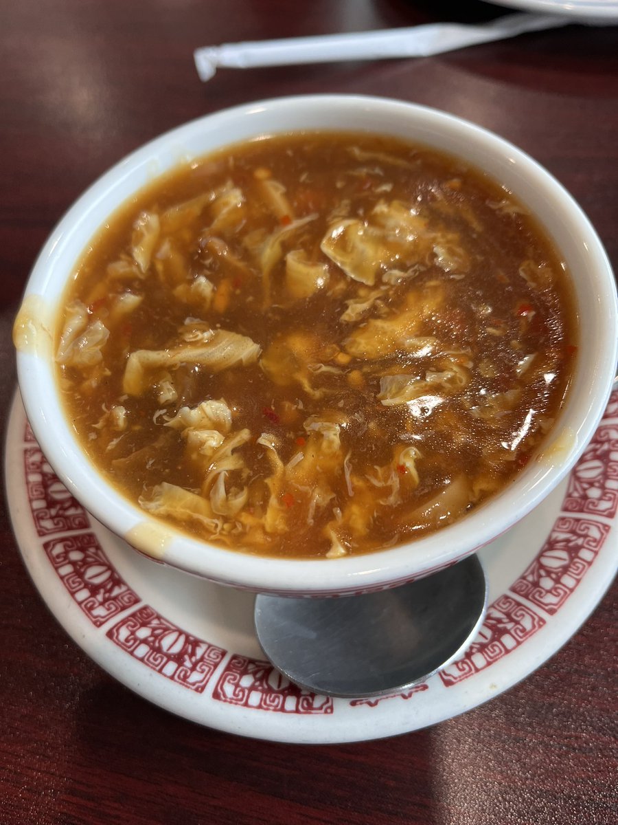 Locnlode's tweet photo. Great lunch @negoldenbowl  Thanks for spicing up my Triple Delight.  Best hot sour soup and pot stickers. 🥡🥟🥢 https://t.co/gS3FTZb9yP