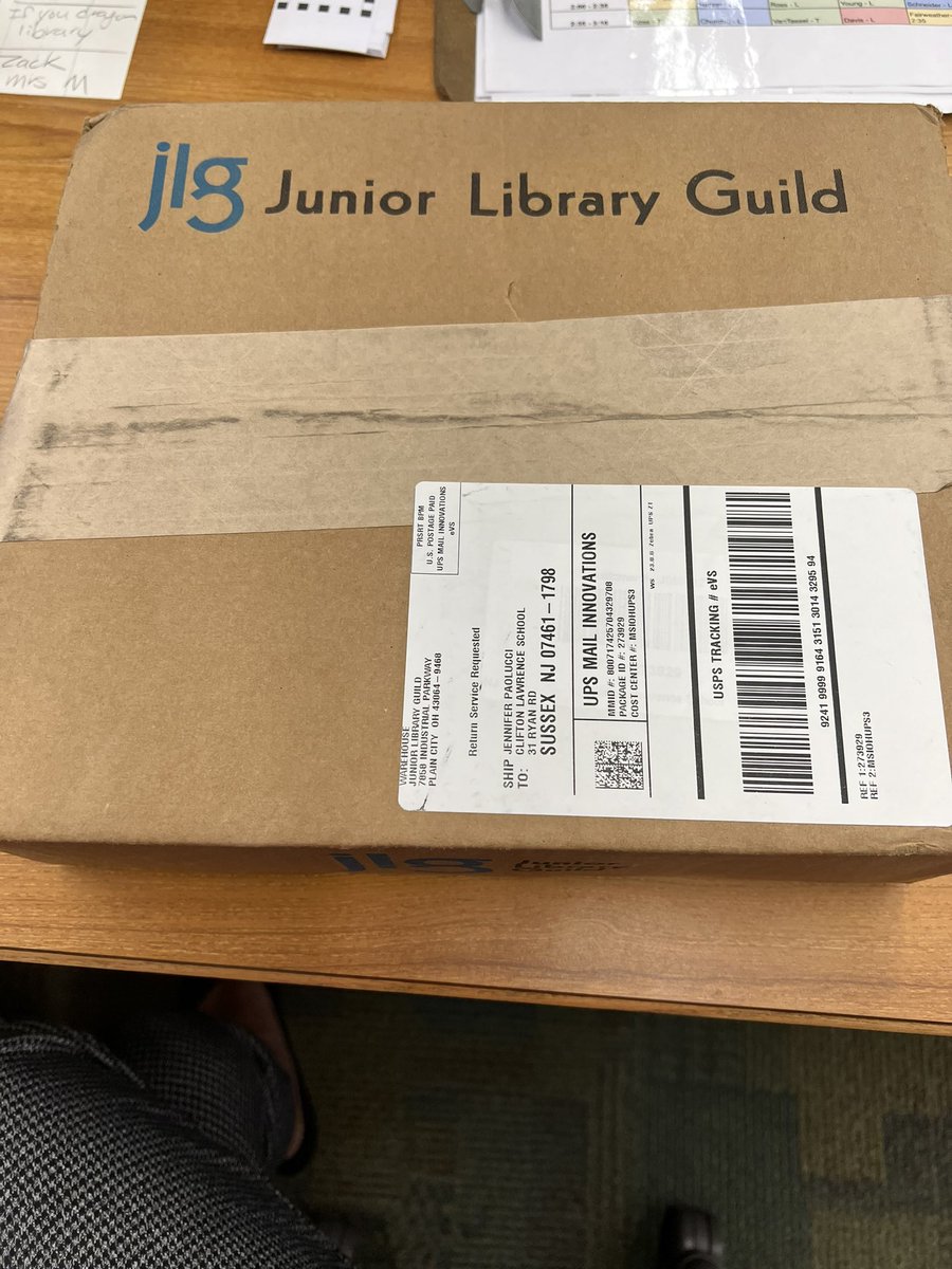 CELlibrary's tweet image. .@JrLibraryGuild What happened to “Yay! It&apos;s here!&quot;? I got my box today and it was plain. And sadly, not as much fun. I still said it though.