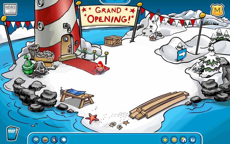 ThatPenguinGame's tweet photo. 16 years ago today, the Lighthouse Party started, to celebrate the grand opening of the Lighthouse / Beacon. Penguins could see the Penguin Band and also collect the Sailor's Cap. https://t.co/qUTQJYzn2Z