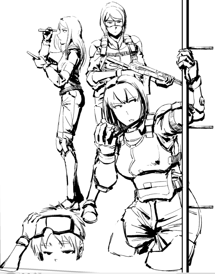 WIP、したがきばかりで飽きたのでペン入れをしました。 