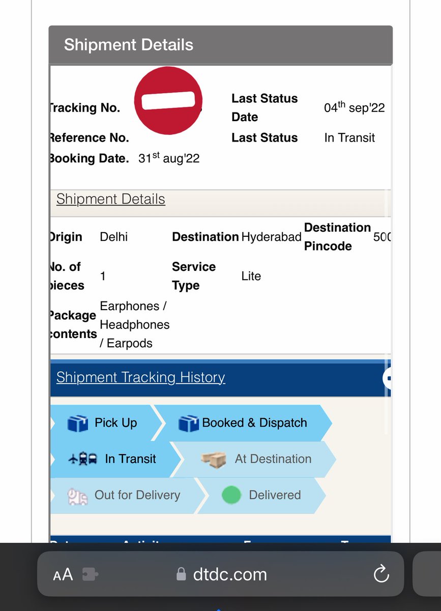 settypoojitha's tweet photo. @DTDCIndia How long are you going to give your pathetic service? My package is sitting in your warehouse since Sept 3 and your agent closed my complaint ticket saying it’s been delivered. Can’t you even cross check? https://t.co/F5k5zi6gMU