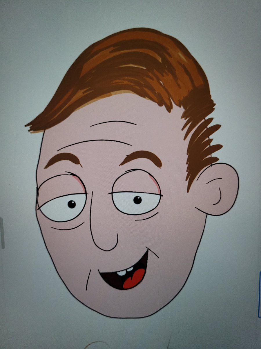 BooksSmout's tweet photo. Took the digital plunge and did a bit of finger painting.... the hairs awful, but I think it's a good effort while I wait for a proper stylus to use 😂😂 https://t.co/xyPrwdpU1l