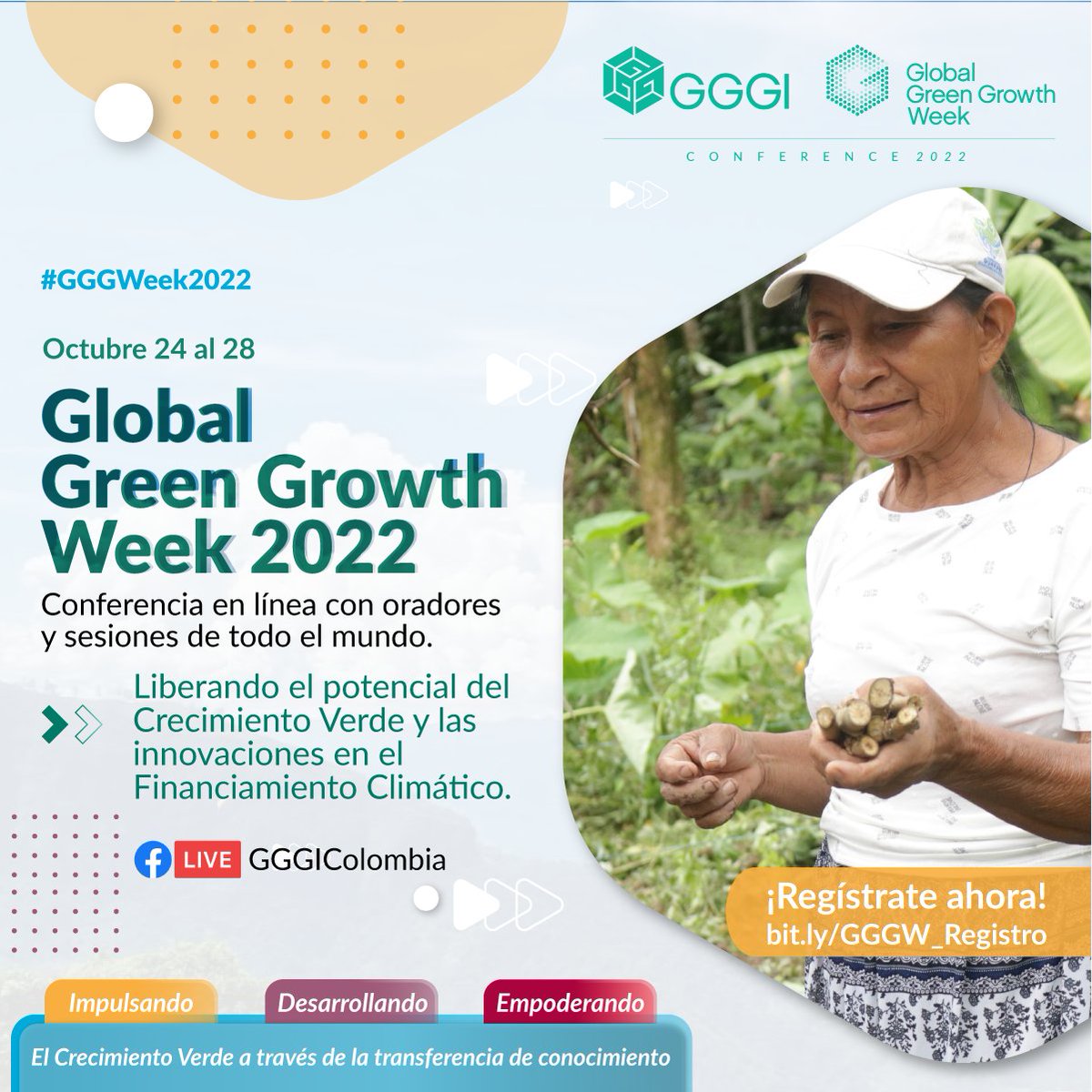 GGGICol's tweet photo. 📣 ¡Únete al evento insignia de #GGGI! La Semana Global del #CrecimientoVerde #GGGWeek2022 reúne a personas expertas de todo el 🌎 para encontrar soluciones y avanzar en el crecimiento verde, inclusivo y sostenible con bajas emisiones de carbono. 💚🤝
👉 https://t.co/3JzWuDsSMQ https://t.co/F5aND2vUD6