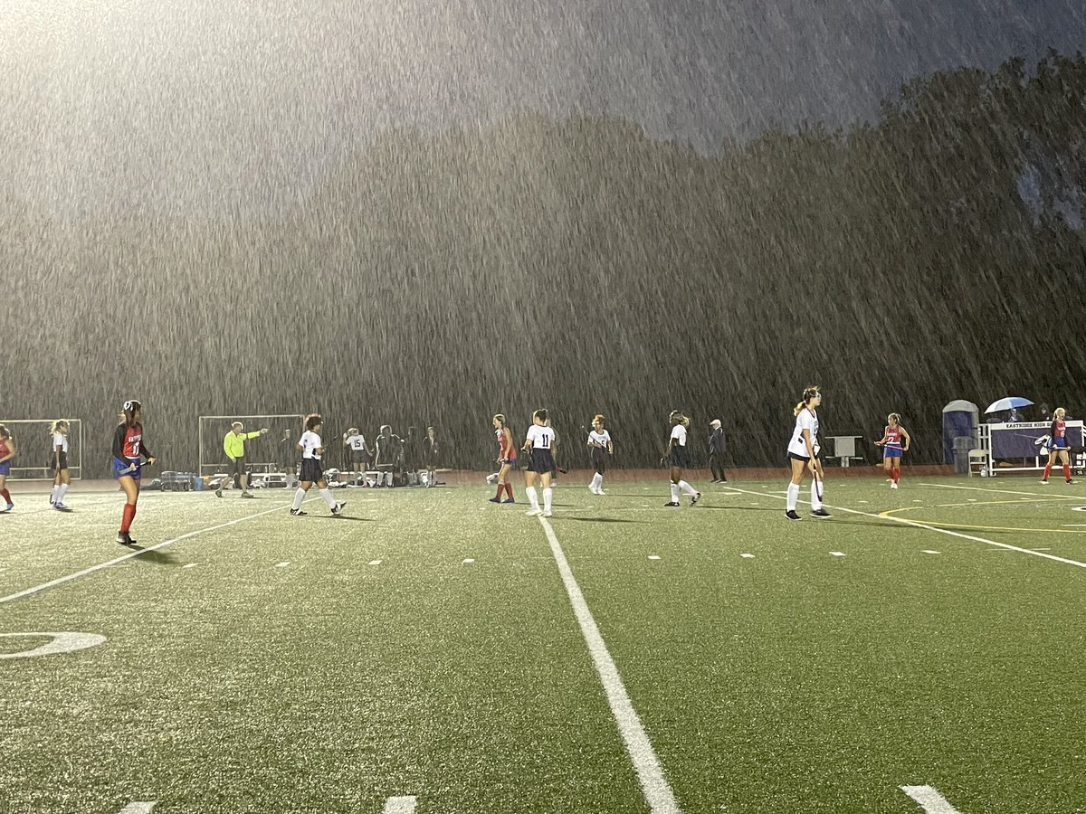 BluedogFoto's tweet photo. A little rain happened. Lady Lancer Field Hockey @Eastridge_EICSD https://t.co/rf9wNJDDXE