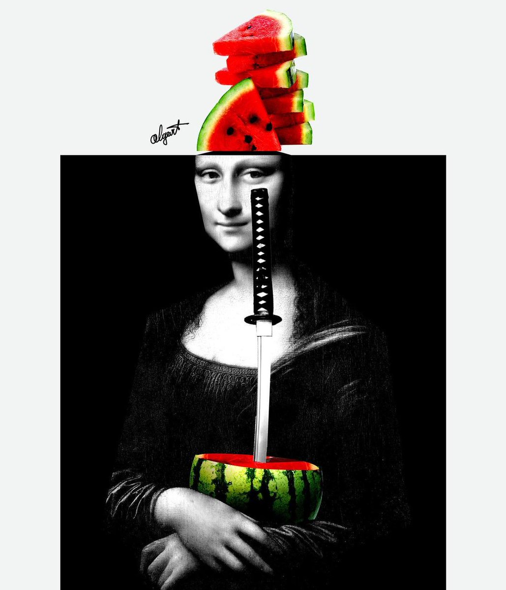 algerts's tweet image. Slicer Lisa 🍉 Tag a friend who needs to see this! 🙈
Shop art here: algert.store
#art #algert #monalisa #watermelon #mixedmedia #interpretation #artcommunity #graphics