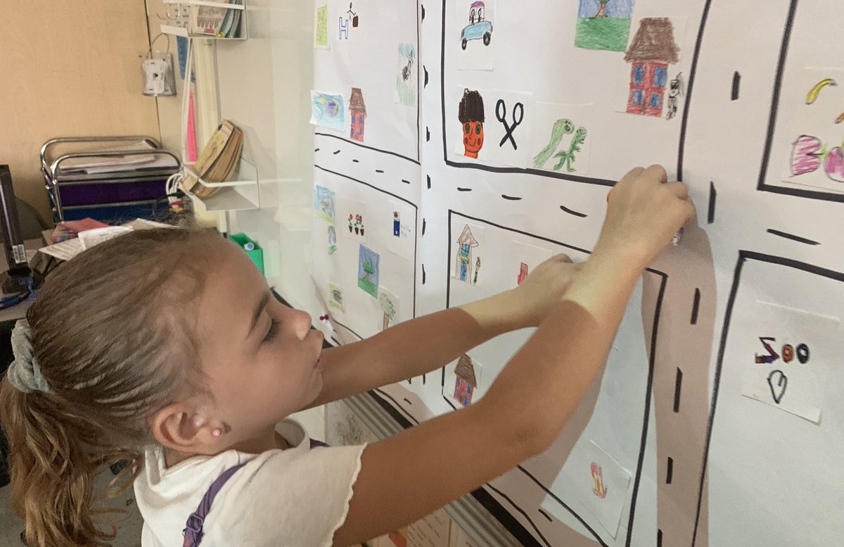 MissBuflerIn2nd's tweet photo. Welcome to Buflerville! Our classroom community map. Students decided which businesses our community needs and wants using symbols and a map key. Then we added a little extra flair to make it feel like home! #NeedToSucceedCECS #WEareLakota @Creeksidetweet @Inquiredlearn https://t.co/oeTLV5yYGn