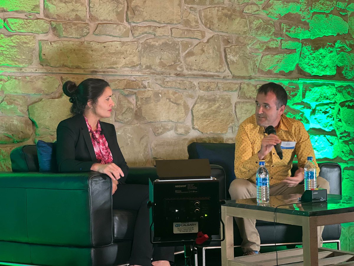 HydroplaneAero's tweet photo. Our CEO shared her views on the culture of innovation that is at the core of @HydroplaneAero & her prior work with @NASA at a fireside chat with @TCenergy's chief innovation officer #ChrisFoster. 'An innovation mindset is often times driven by the need for change' - @Doctor_Astro https://t.co/GKZQ0rzac0