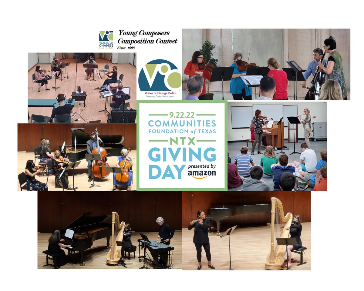 There is still time to donate to Voices of Change on this North Texas Giving Day. We appreciate your support of our mission of shedding light on the works of contemporary composers through performance, commissioning, recording, and education projects. northtexasgivingday.org/voices-of-chan…