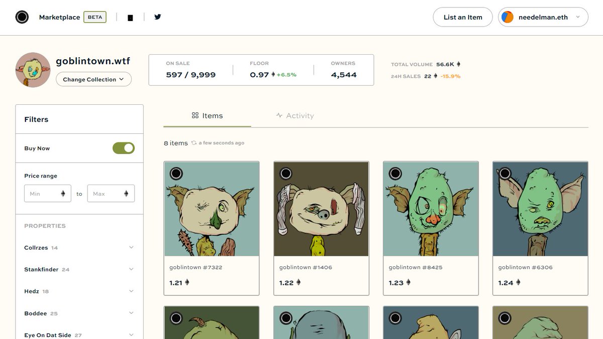 Dₐ gₒbₗₒₙᵢ ₘₐᵣₖᵢₜₚₗₐₛₑ ₑₛ ₕₑₑᵣ!!!
goblintown.wtf/marketplace