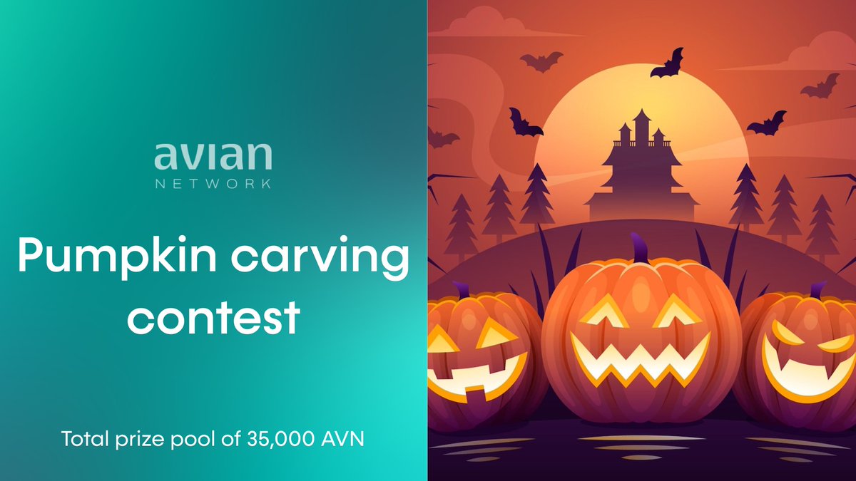 avianfoundation's tweet photo. #Halloween is coming soon 🎃

We have a game for you ! 

Carve a pumpkin with anything related to Avian Network, post it with the hashtag #SpookyAvian and try to win up to 20K $AVN

You are an illustrator 🎨? You can also participate by sharing your drawings

Ends 31st of Oct https://t.co/avPRgaQAyK