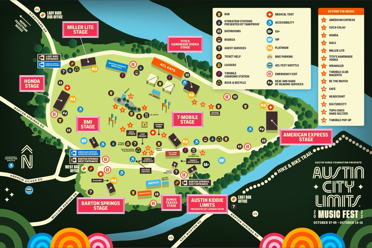 ACL Fest map ACL Fest map