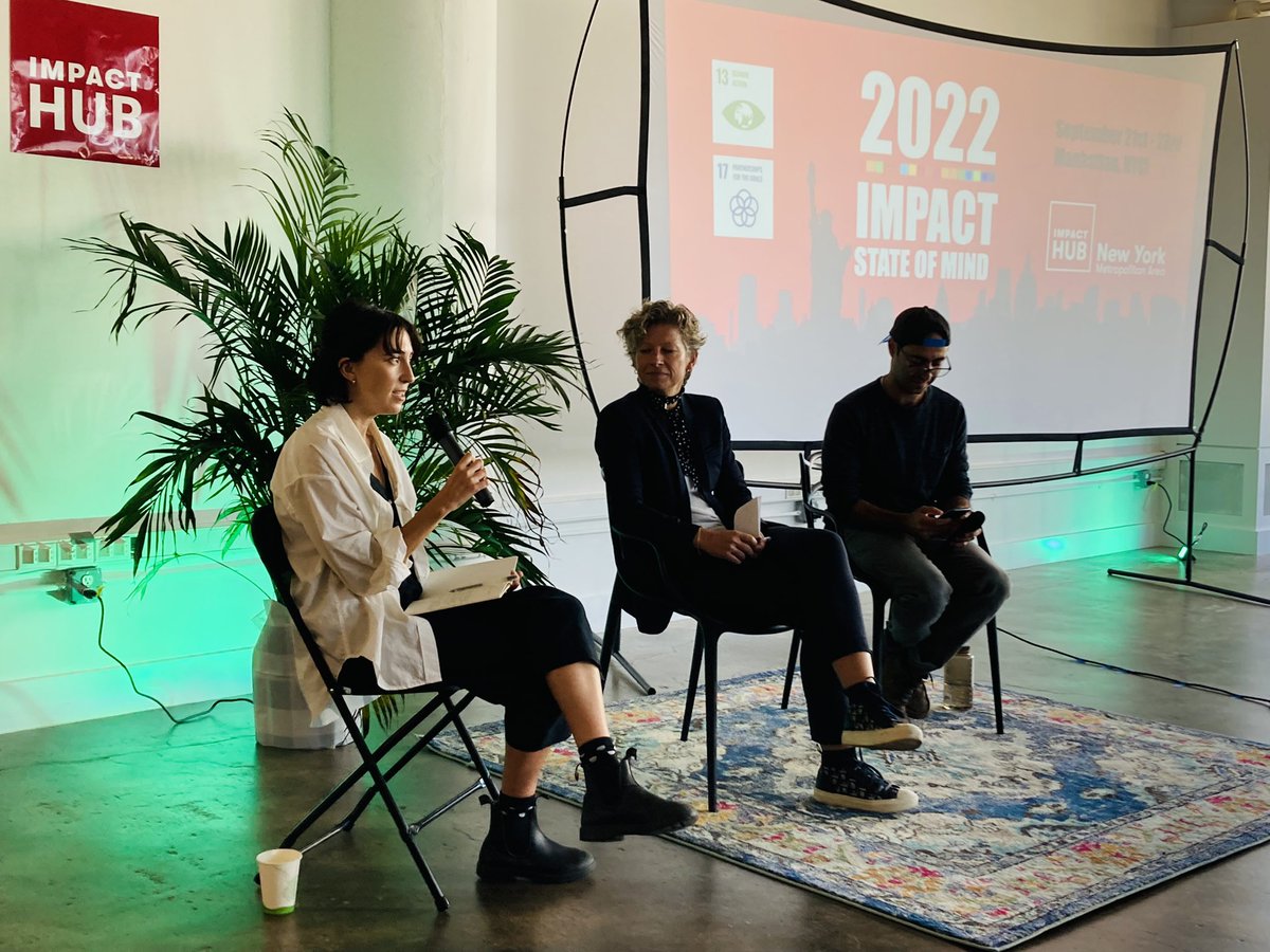 “A lot of the work we do is to hold space to build connective tissue for people to make decisions together. This is ultimately what we need to build more resilient cities.” - Megan Marini co-founder of <a href="/3x3Design/">3x3</a> at <a href="/impacthub/">Impact Hub Network</a> #impacthub2022