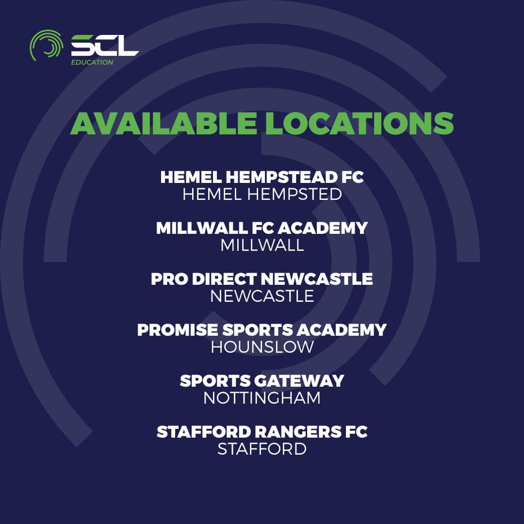 AcademySRFC's tweet photo. It’s never too late to change your mind, so don’t stress!
Here at SCL Education we want to give sports loving students an opportunity to play whilst you learn.
Click the link to express your interest now at Stafford Rangers https://t.co/qvE0Y0ZMJo
#SCLEducation #FootballCourse https://t.co/dmAsKgNwQe