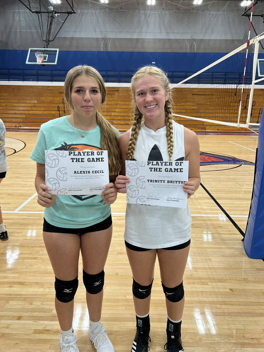 SSVolleyball_'s tweet photo. Player of the Game from Monday at Princeton was Rachel Wittman &amp; Kiya White. From Tuesday at Wood Memorial it was Alexis Cecil &amp; Trinity Britton. Good work! https://t.co/s6hsoSa7of