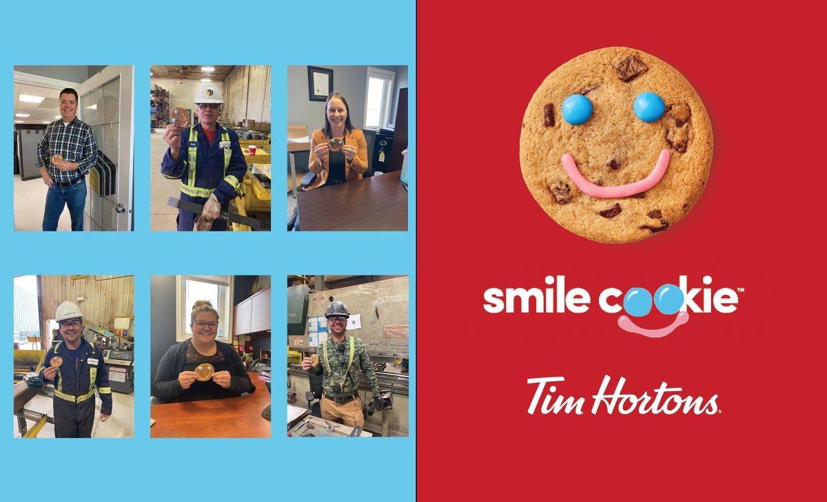 SeedMasterMfg's tweet photo. #SmileCookie day at SeedMaster, supporting our local charities!
@TimHortons "Smile Cookie Week" is September 19-25. #GiveASmile #GetASmile https://t.co/foqz35m6vI