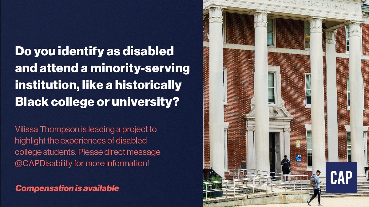 📢 Disabled college students: we want to hear from you. 

Message us to share your experience!