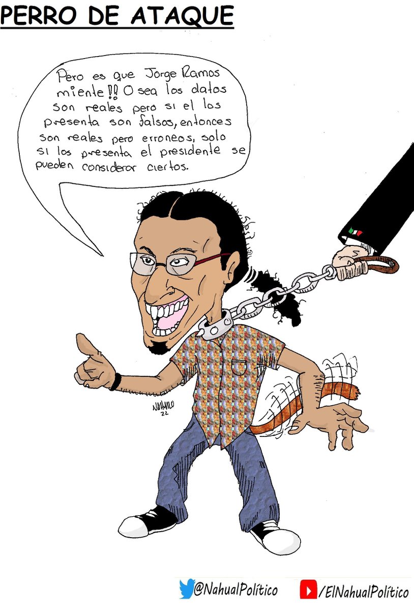 NahualPolitico's tweet photo. #CaricaturaDelDía el @jgnaredo anda suelto y ladrando como loco por la madriza que le acomodó Jorge Ramos a @lopezobrador_ con los propios datos expedidos por presidencia.
#JorgeRamos #YoTengoOtrosDatos #LigaDeGuerreros #HijosDeMx #AliadosMx https://t.co/frGYiMWBRT