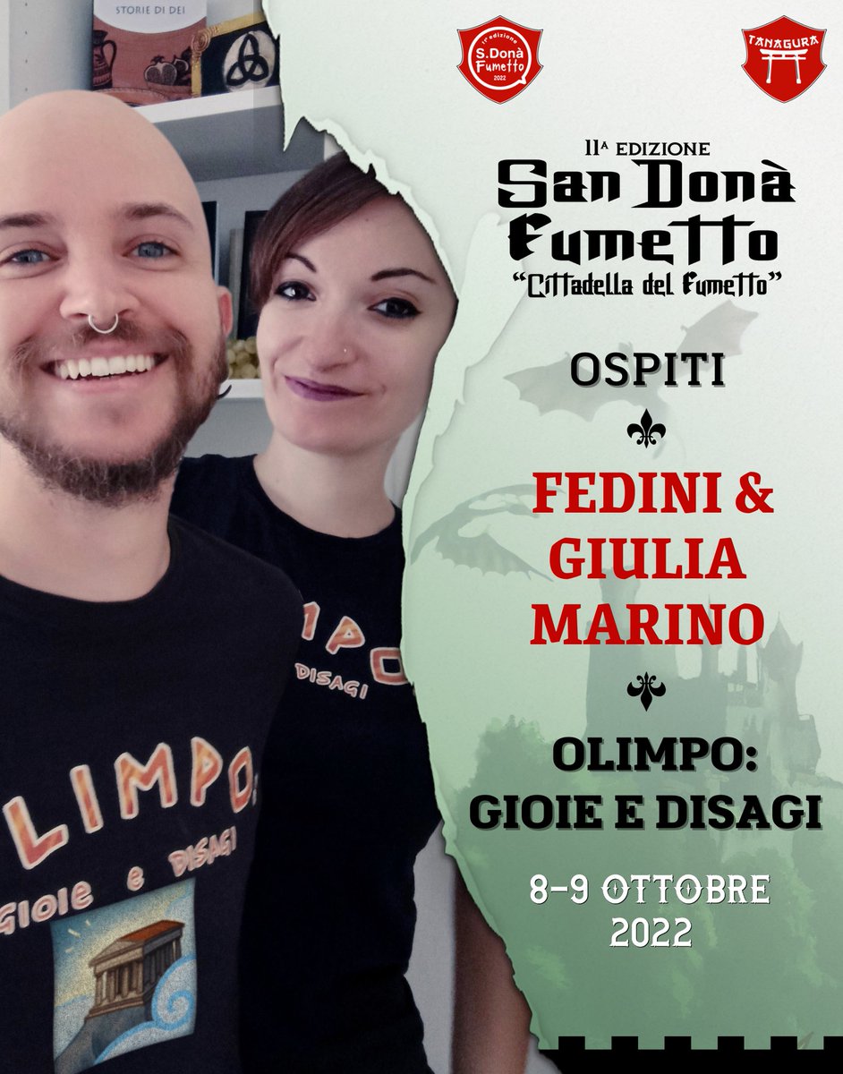 sandonafumetto's tweet photo. #Fedini, #fumettista e #illustratore, e #GiuliaMarino, #scrittrice e #sceneggiatrice sono gli autori del #webcomic "Olimpo: gioie e disagi".
I due autori lavorano insieme dal 2016 per promuovere la mitologia greca.
Siete pronti a viaggiare, divertendovi, nell’antica Grecia? https://t.co/xBFEeCRZAJ