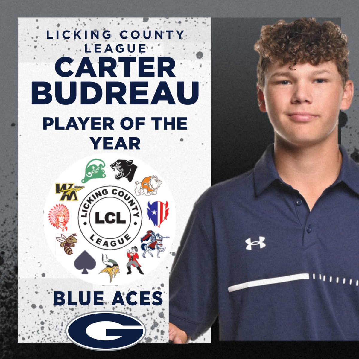Granville Golf | ⛳️ 

Senior Carter Budreau named Licking County Player of the Year! 

Congratulations Carter!!

#BlueAces♠️