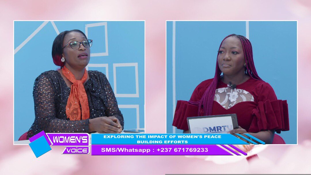 Snwot4's tweet photo. #SNWOT women were live on @DMRTv3 discussing the inevitable roles and efforts played by women in the peace processes in #Cameroon. #StandWithWomenPeacebuilders #SheBuildsPeace #SNWOT4Peace @CanadaCameroon @UKinCameroon @USEmbYaounde @swisspeace @paultasong @CameroonPm237 https://t.co/FLktDX4WnR