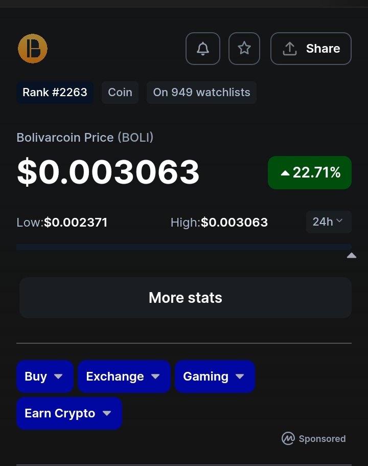 BoliCoin's tweet photo. Precio #boli de hoy https://t.co/i56R5XfeZp
