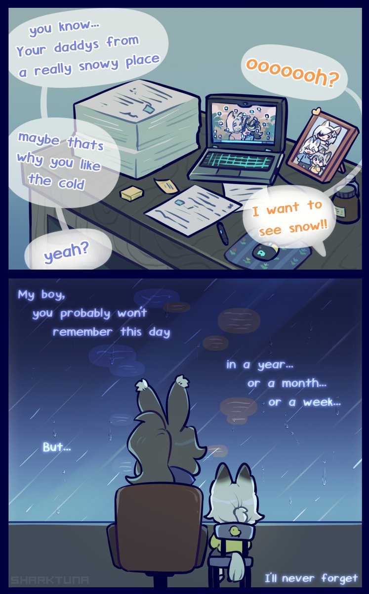 i'm watching the rain with my boy #oc 