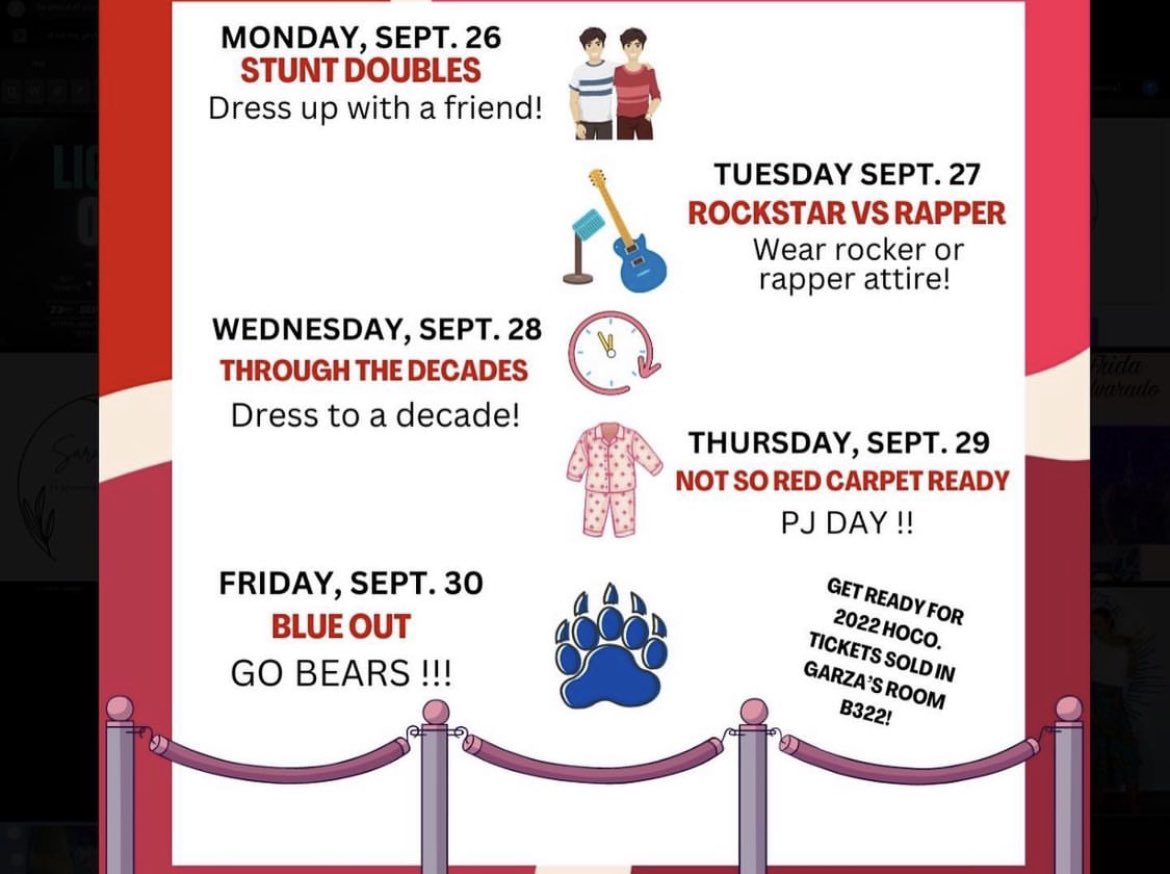BREWER_HOSA's tweet photo. Here are the dress up themes for Homecoming week! https://t.co/y7GAHITIqy