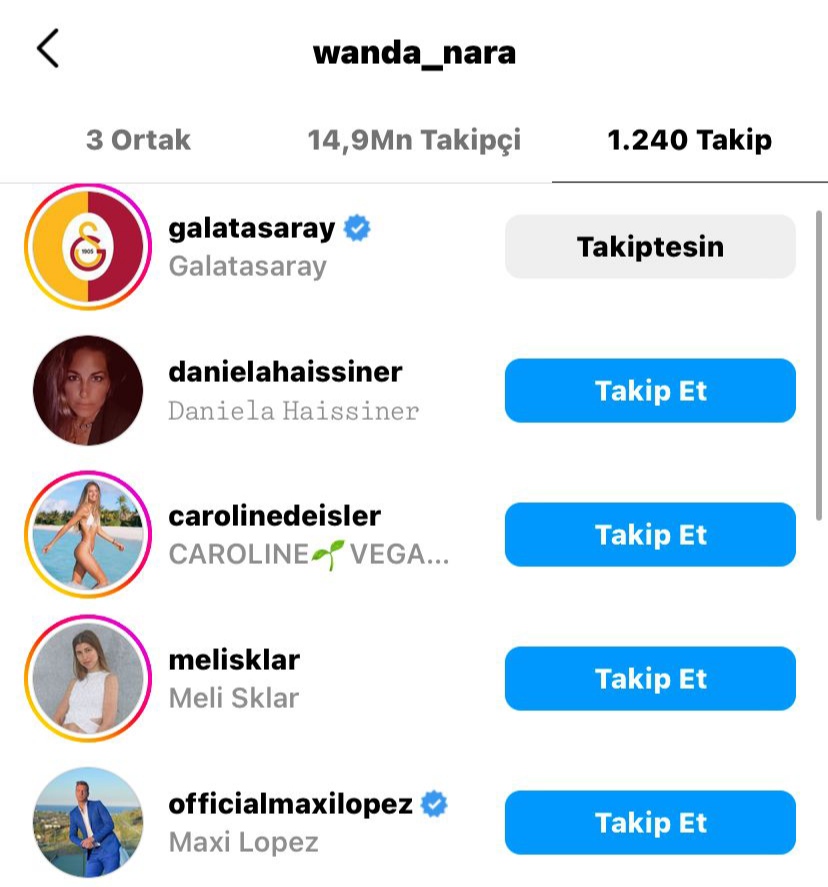 🔥 Icardi'den ayrılan Wanda Nara, Maxi Lopez'i takibe aldı.