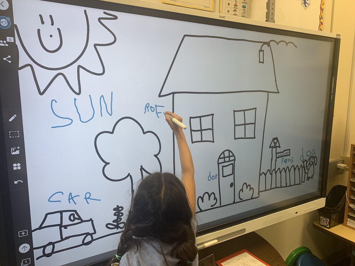 We are stretching out words in our pictures to practice labeling. <a href="/WyomingElem/">Wyoming Elementary</a>