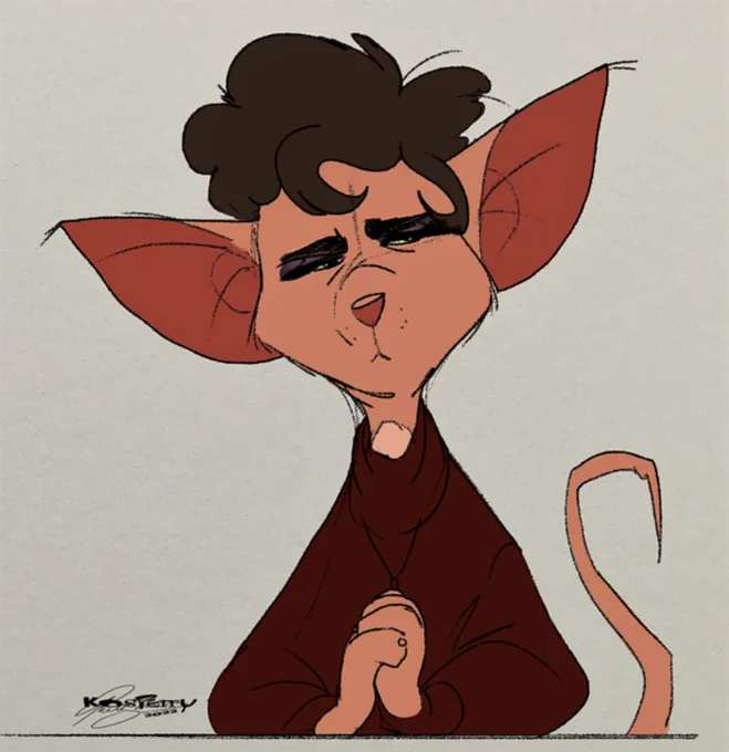 From earlier this year, concept art of soup guy....soup floppa :0 For the most part, his design was pretty much unchanged in the final Seinfeld No Soup For You animatic released over the summer! Also bonus (-COUGH- bingus) cashier sketch wehehe 