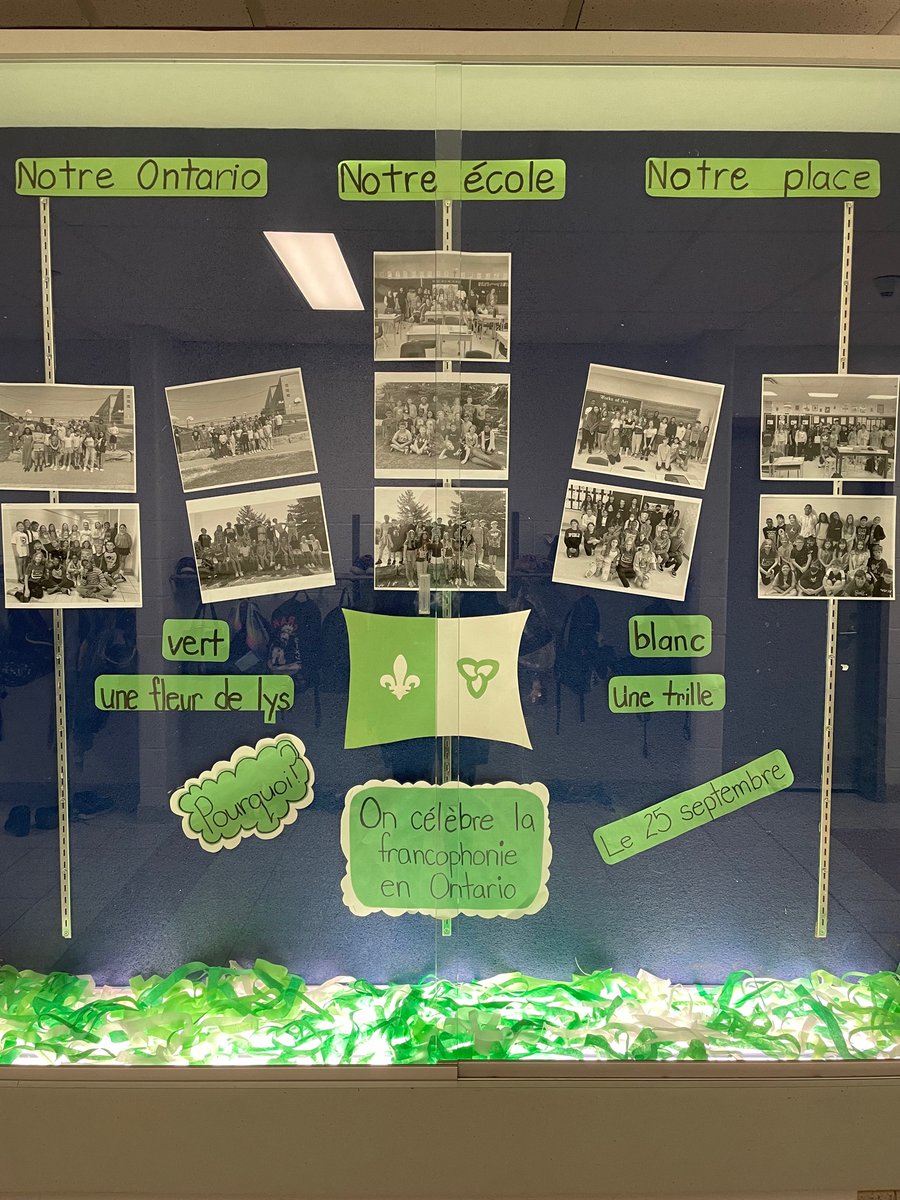 Mme_LePage's tweet photo. We celebrated “La journée du drapeau franco-ontarien” with a beautiful raising of the flag ceremony led by our talented students. @StJohnBosco_CS https://t.co/H133tq8LmB