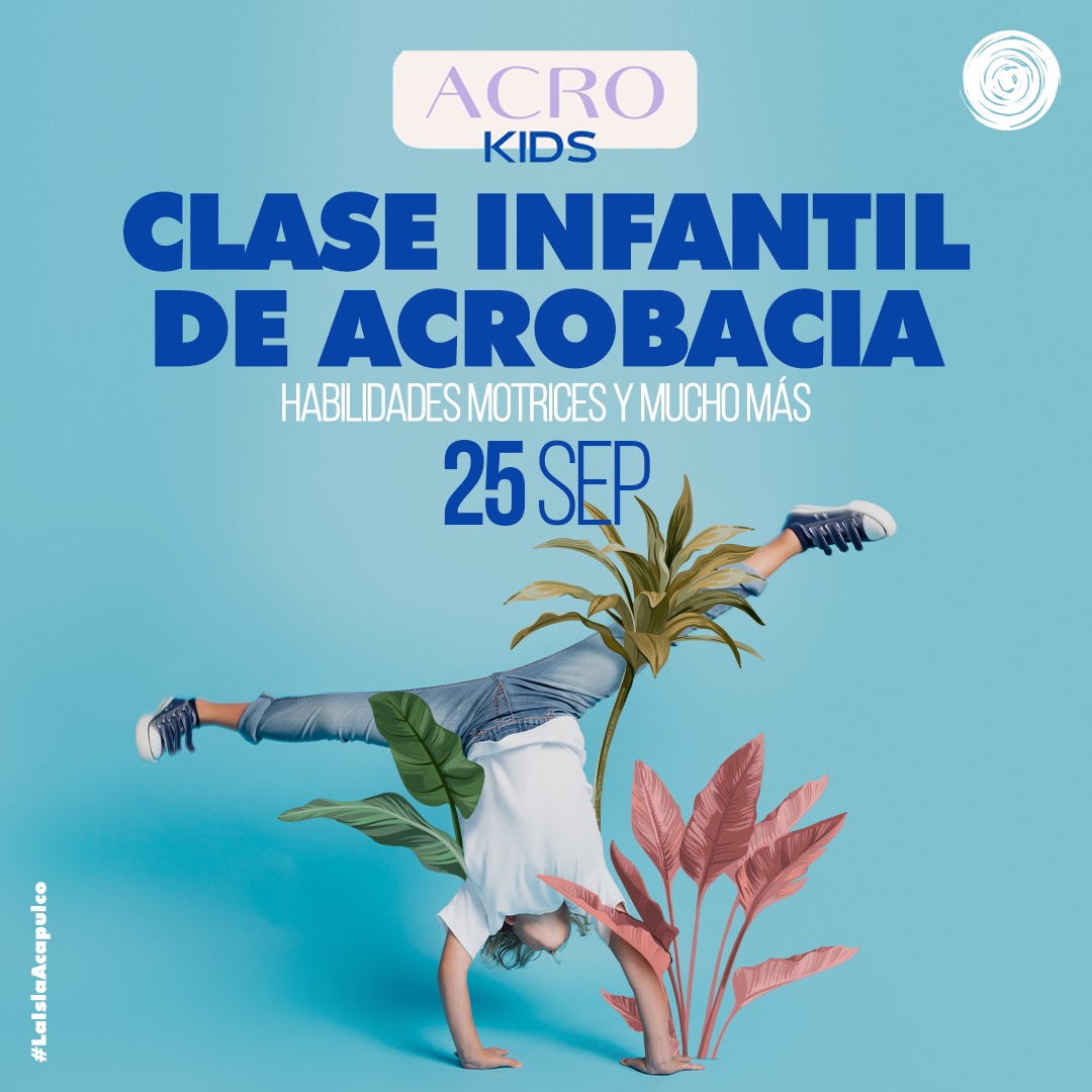 En #LaIslaAcapulco siempre tenemos nuevas experiencias que puedes disfrutas
Este domingo no te pierdas la clase infantil de acrobacia, habilidades motrices y juegos en equipo que tiene BailarteOnline para ti.
25 de septiembre | 6:30 PM en el tortuguero