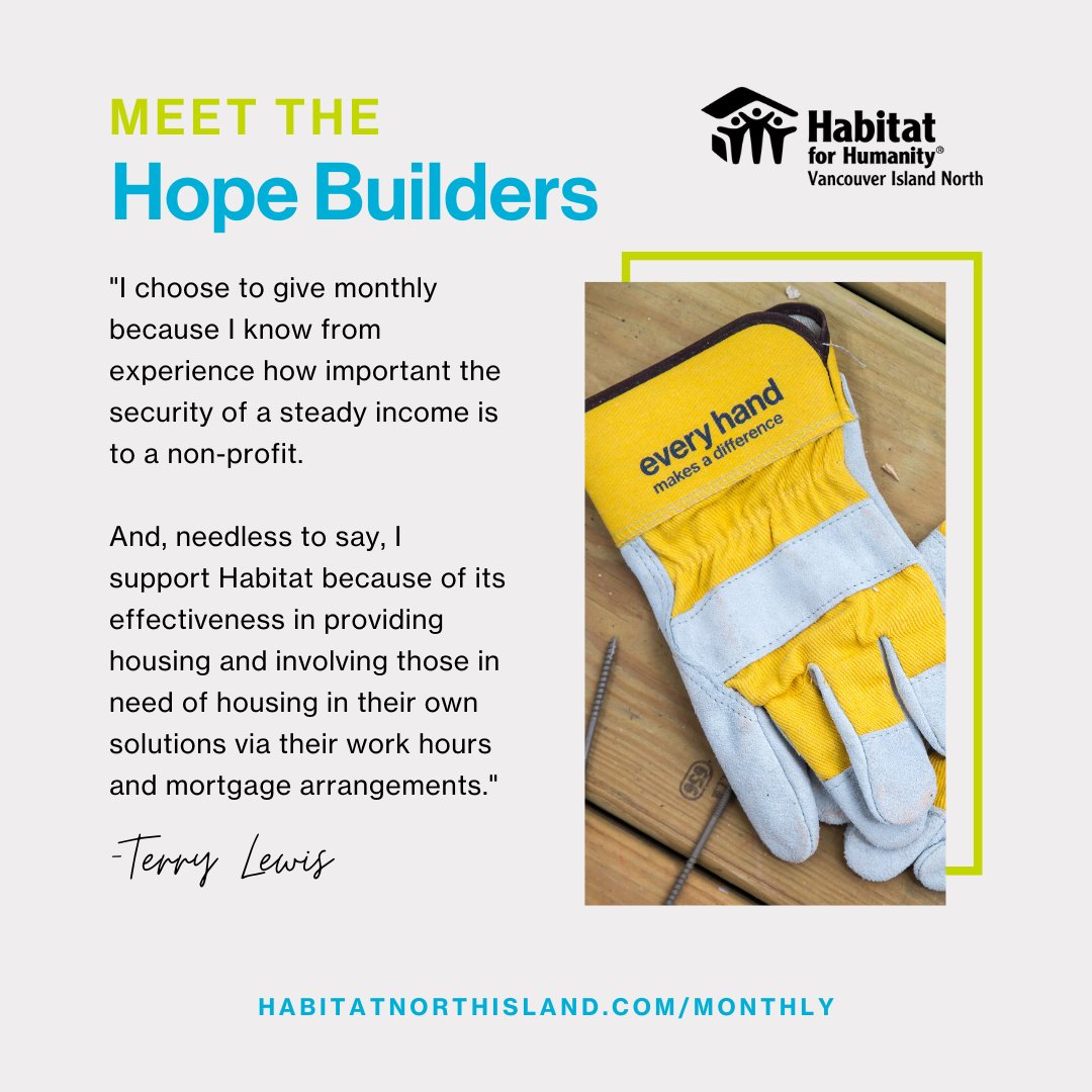 Habitat Vancouver Island North (@vinhabitat) on Twitter photo Join a group of community members who believe that everyone deserves a safe and affordable place to live. Sign up for monthly giving before October 15th and <a href="/peninsulacoop/">Peninsula Co-op</a> will MATCH your first three donations! Learn more at habitatnorthisland.com/monthly Join a group of community members who believe that everyone deserves a safe and affordable place to live. Sign up for monthly giving before October 15th and <a href="/peninsulacoop/">Peninsula Co-op</a> will MATCH your first three donations! Learn more at habitatnorthisland.com/monthly