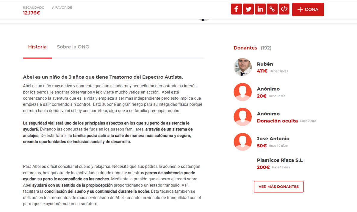 RubenVilela_com's tweet photo. Amig@s he realizado un aporte de un granito de arena para ayudar a que Abel un niño con TEA consiga un Perro que le puede ayudar mucho.
He aportado 411Euros pero aún necesita más granitos,podéis ayudar en este enlace.
@abelysuhuella 
Muchas Gracias 
GO!

https://t.co/tfyjGIx2WM https://t.co/OPW0gP9iwM