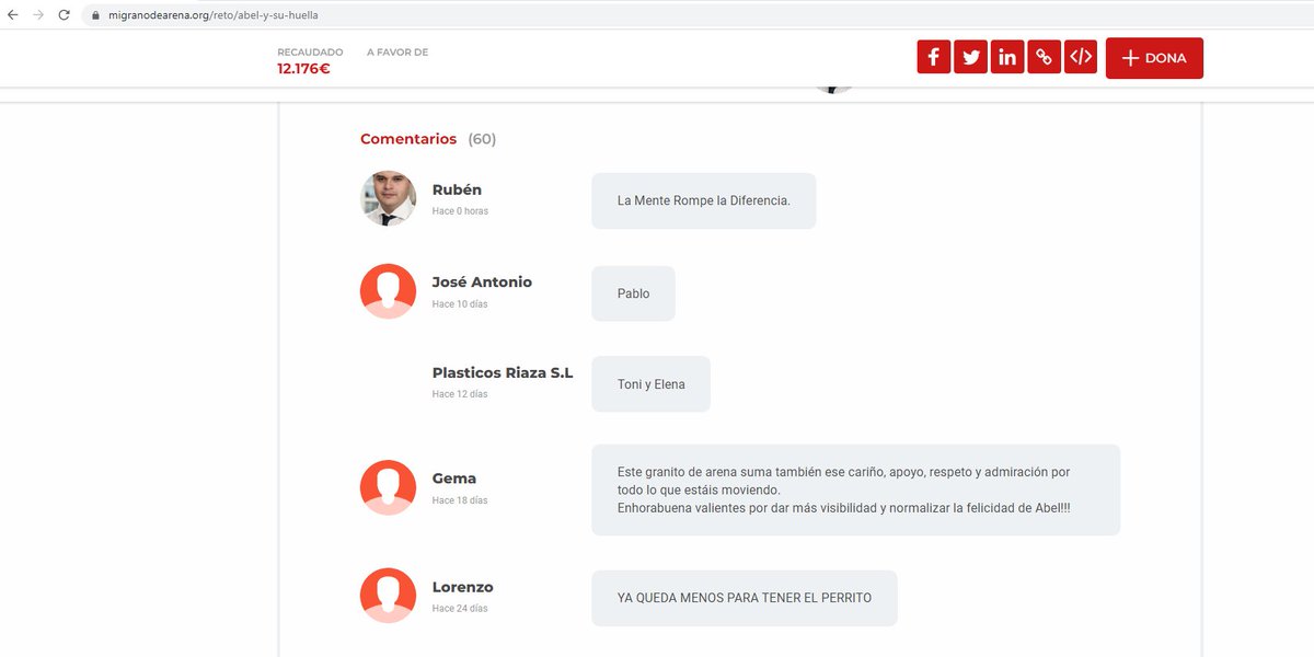 RubenVilela_com's tweet photo. Amig@s he realizado un aporte de un granito de arena para ayudar a que Abel un niño con TEA consiga un Perro que le puede ayudar mucho.
He aportado 411Euros pero aún necesita más granitos,podéis ayudar en este enlace.
@abelysuhuella 
Muchas Gracias 
GO!

https://t.co/tfyjGIx2WM https://t.co/OPW0gP9iwM