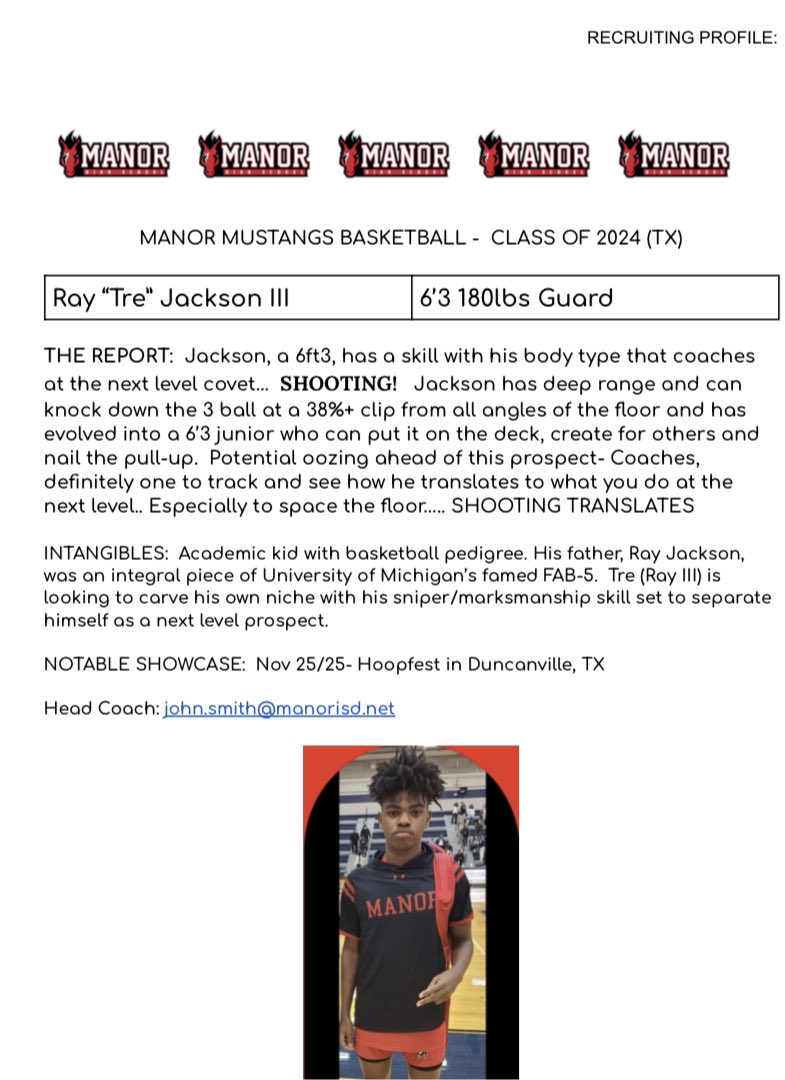 Coach John A. Smith 🏀 (@coachjohnasmith) on Twitter photo 2024 RECRUITS 📈- MANOR (TX)
6’4 wing - <a href="/DominickLomax_/">Dominick Lomax</a> - super athletic, 3&D high riser (3.44 GPA)
6’3 guard- Ray Jackson III- SHOOTER with unlimited range. Son of Michigan’s Fab 5 star Ray Jackson.
Both of these young men have the intangibles that will translate🏀 2024 RECRUITS 📈- MANOR (TX)
6’4 wing - <a href="/DominickLomax_/">Dominick Lomax</a> - super athletic, 3&D high riser (3.44 GPA)
6’3 guard- Ray Jackson III- SHOOTER with unlimited range. Son of Michigan’s Fab 5 star Ray Jackson.
Both of these young men have the intangibles that will translate🏀