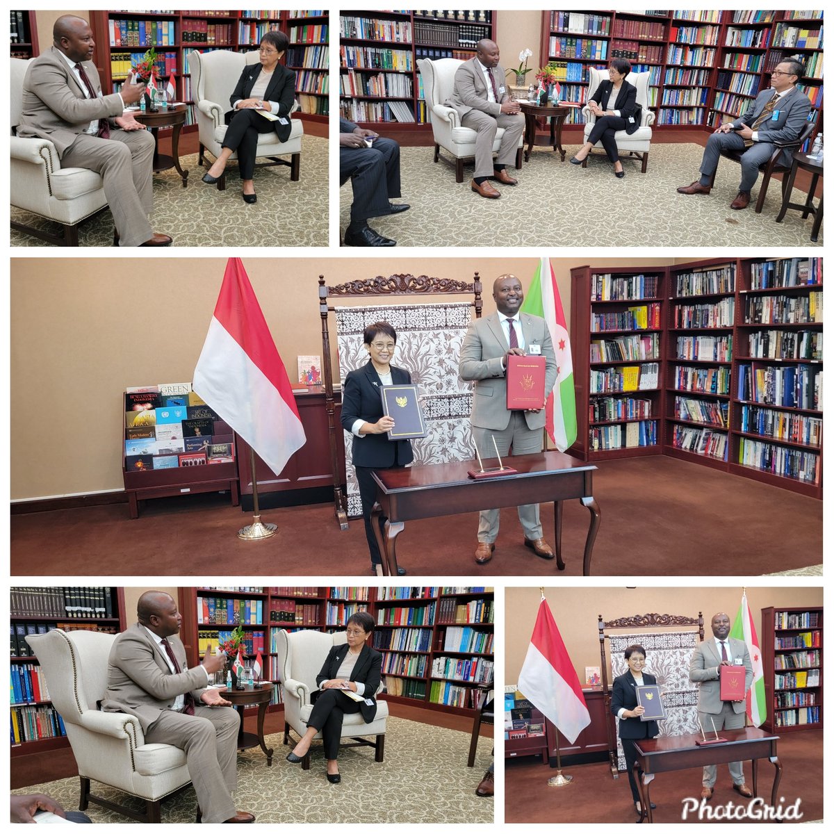 AShingiro's tweet image. Aujourd'hui en marge de la 77ème session de l'AG de l'ONU, j'ai eu un entretien fructueux avec ma collègue de l'#Indonesie S.E #Retno #Marsudi au cours de la quelle nous avons signé un accord sur l'exemption de visas pour les détenteurs de passeports diplomatiques &amp;amp; de service.