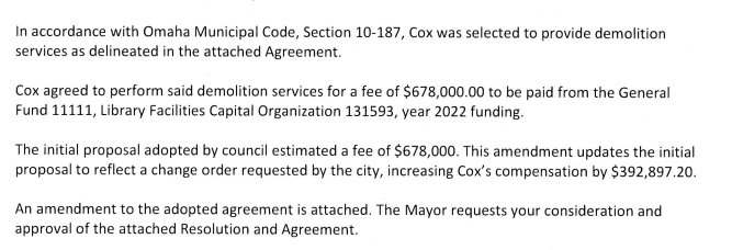 im_carney's tweet photo. Lmao I don't know if we should laugh or cry, but the demolition of W Dale Clark Library that we were gonna be paying $678k for (why isn't mutual paying for this?) is going to cost an additional $393k.
Absolutely incredible.
https://t.co/szXDKF3NHz https://t.co/uTRrcYIuuQ