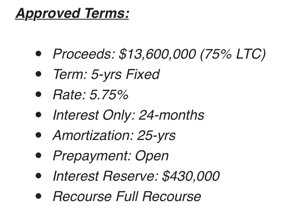 DrewOden's tweet photo. One of the most difficult loans I’ve ever worked on in my career and finally got these terms approved today. LFG!!!💪🏻🤑🤑 https://t.co/FD8LacE0y7
