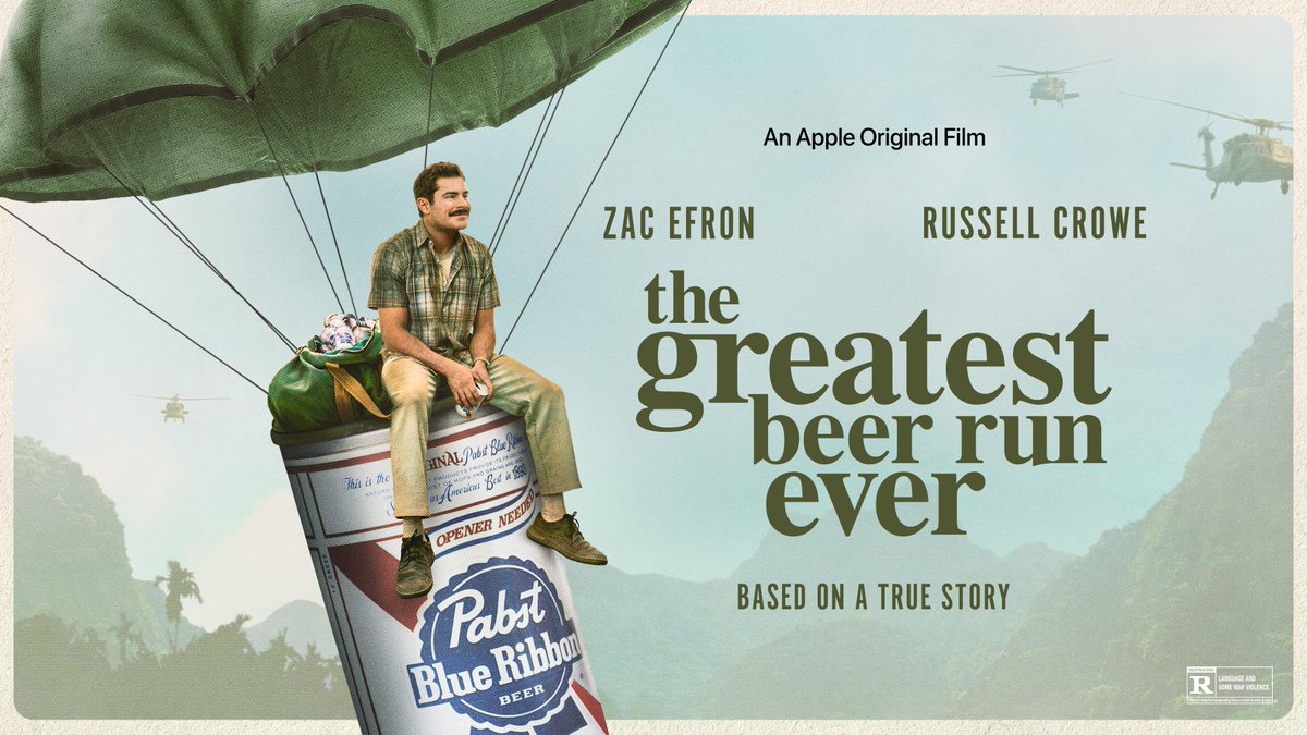 RobDotWalton's tweet photo. @WW2Facts, you’re invited!: Free Chicago early screening for military history fans to AppleTV+ film #TheGreatestBeerRunEver, starring Zac Efron. Tuesday, September 27th, 7pm. In theaters and streaming September 30. RSVP at https://t.co/OD1rBih6kD https://t.co/AxzUv7ifmk