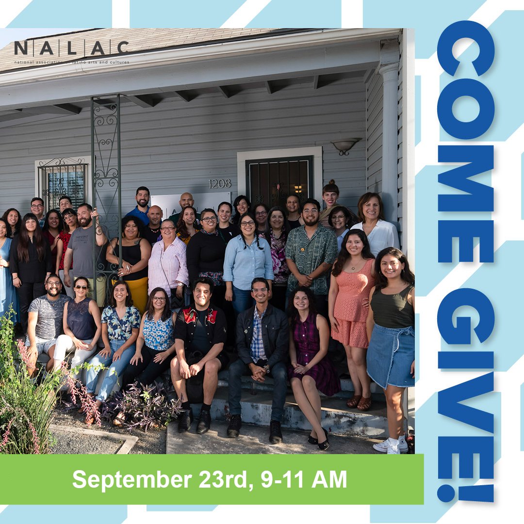 TOMORROW, stop by the NALAC office for a Cafecito from 9-11 am during the #BigGive22! Meet the staff, make a donation, and pick up some NALAC swag! 1208 Buena Vista Street, San Antonio, TX 78207 thebiggivesa.org/organizations/…