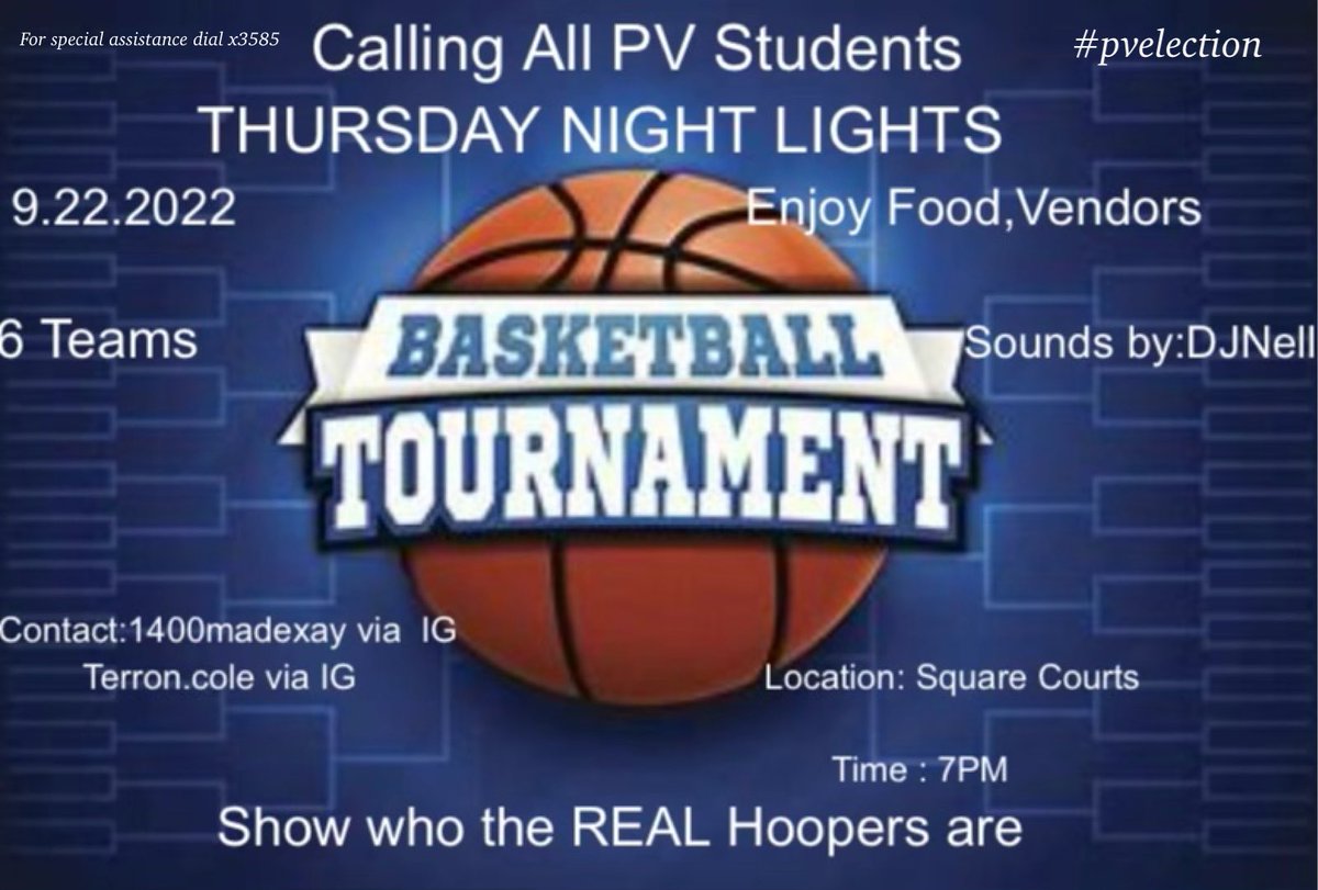 _MASONIS2ND's tweet image. What’s up PV24💜💛. I will be attending the basketball tournament and would love to see y’all come out and have fun. #pvelection #pv24