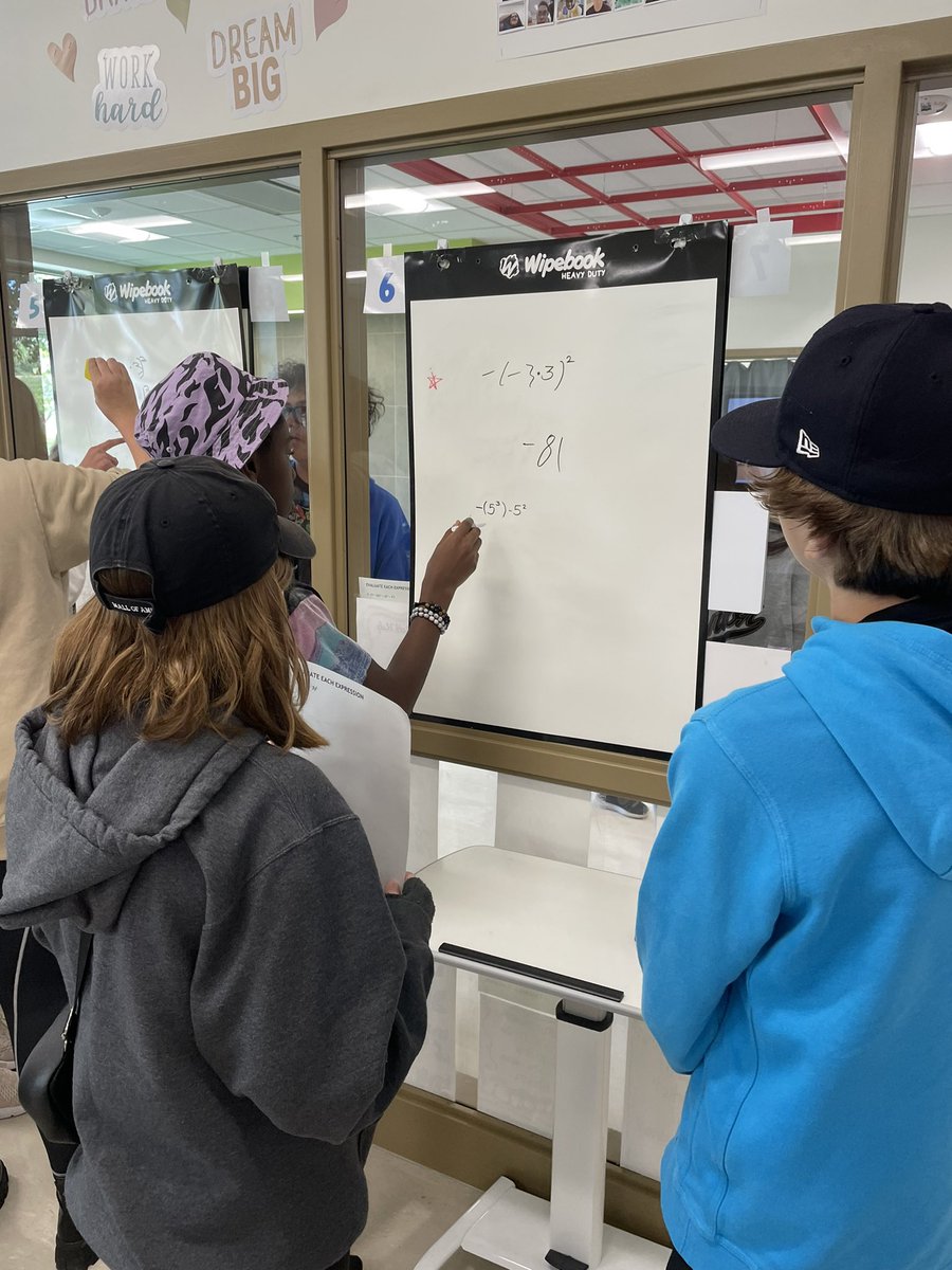 Quote of the day <a href="/ElkRiverVMS/">VandenBerge Middle School</a>:  “I love that this math class is so interactive!” The math talk heard throughout the room today gave me chills!  😍 Vertical whiteboards for the win in Algebra One! #iteachmath #collaborativegroups #AVIDforcollege  #thinkingclassroom #vnps <a href="/ISD728/">ISD 728</a>
