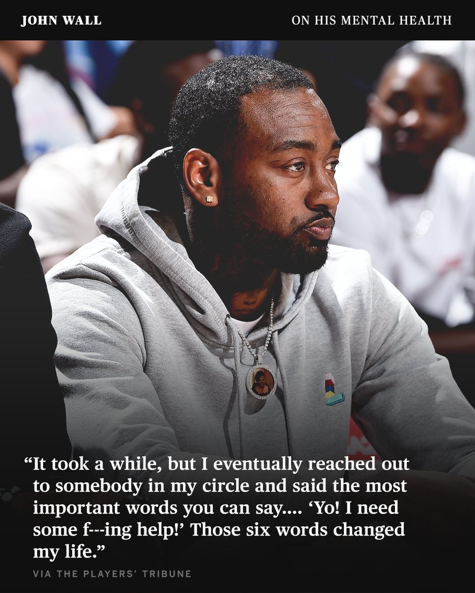 espn's tweet photo. John Wall opened up about his mental health and how he went to a "dark place" following his injury and the death of his mother in a feature with The Players' Tribune. https://t.co/KkDqKJWzKV