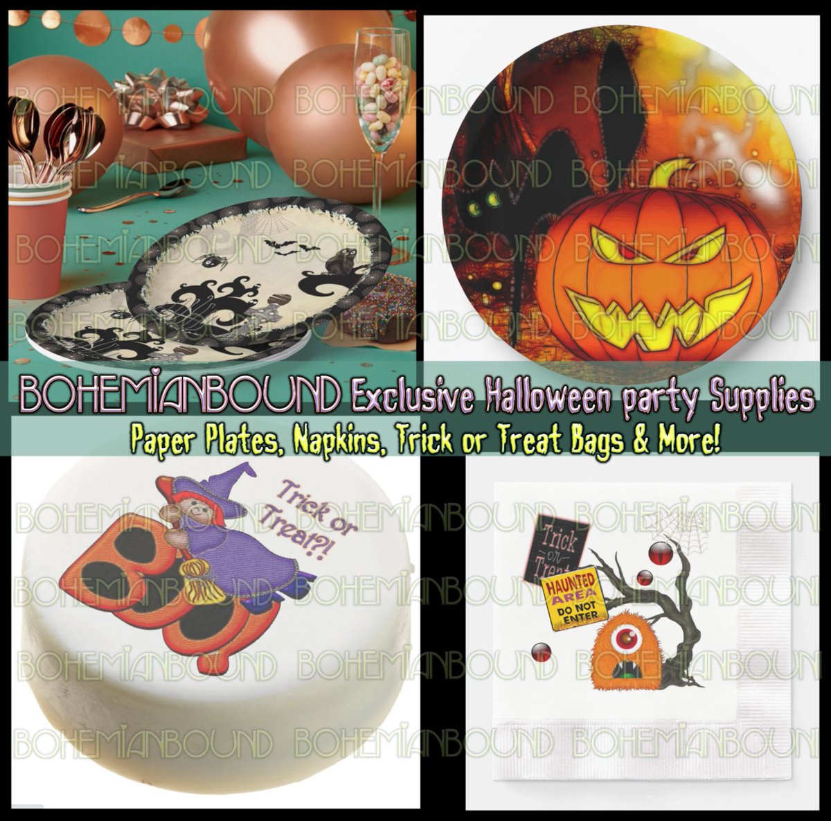BohemianBound's tweet photo. Bohemian Bound Halloween - Spooktacular Designs, Creepy Favors &amp; More to LoVe by Bohemian Bound, Exclusive Custom Products Printed by Zazzle @zazzle #Halloween2022 #halloweencards #halloweentshirts #halloweentees #halloweeninvitations https://t.co/6mbJt8gdN6 https://t.co/GjGxpb2wiy