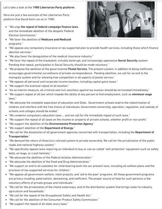 <a href="/CalltoActivism/">CALL TO ACTIVISM</a> They're hell-bent on kleptocratic plutocracy 
They've (over a period of 40 years) quietly bought the republican party outright
R's? ->wholly owned legislative lap dogs
SS, Medicare, Public Ed, EPA...ALL on this list
This is what plutocracy looks like:
